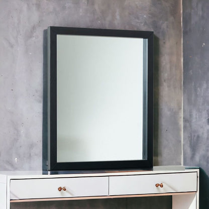 40" Black Wood Framed Dresser Mirror