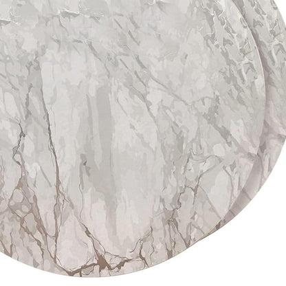 15" X 15" Silver And Gray Abstract Round Placemats