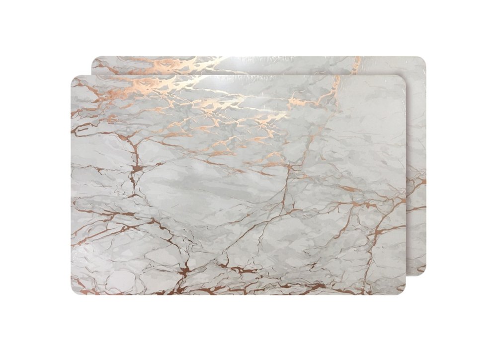 12" X 18" Gold And Silver Abstract Agglomerated cork Placemats