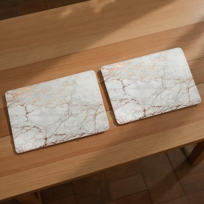 12" X 18" Gold And Silver Abstract Agglomerated cork Placemats