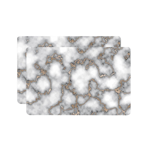12" X 18" Gray And Gold Abstract Agglomerated cork Placemats