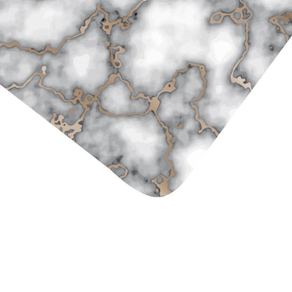 15" X 15" Gray And Gold Abstract Agglomerated cork Square Placemats