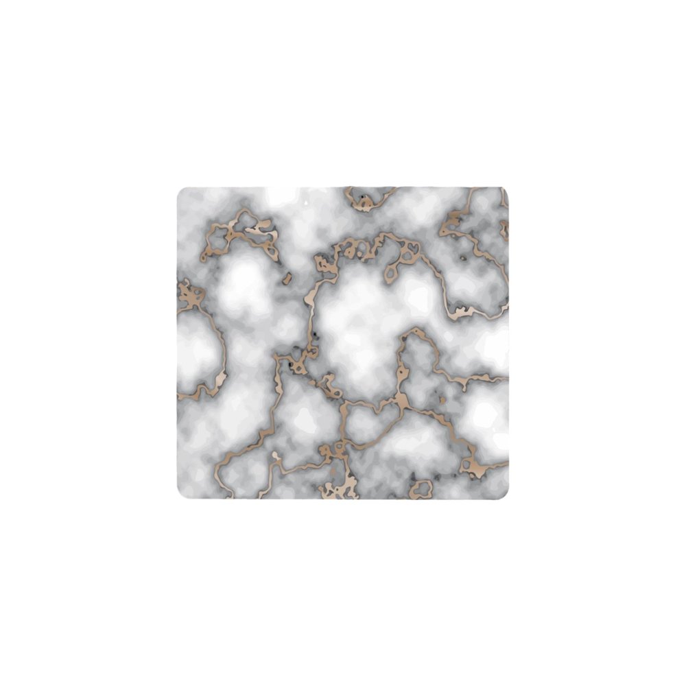15" X 15" Gray And Gold Abstract Agglomerated cork Square Placemats