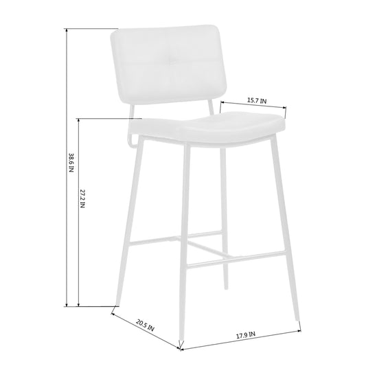 Set of Two Green and Black Manufactured Wood and Steel Low Back Bar Height Bar Chairs