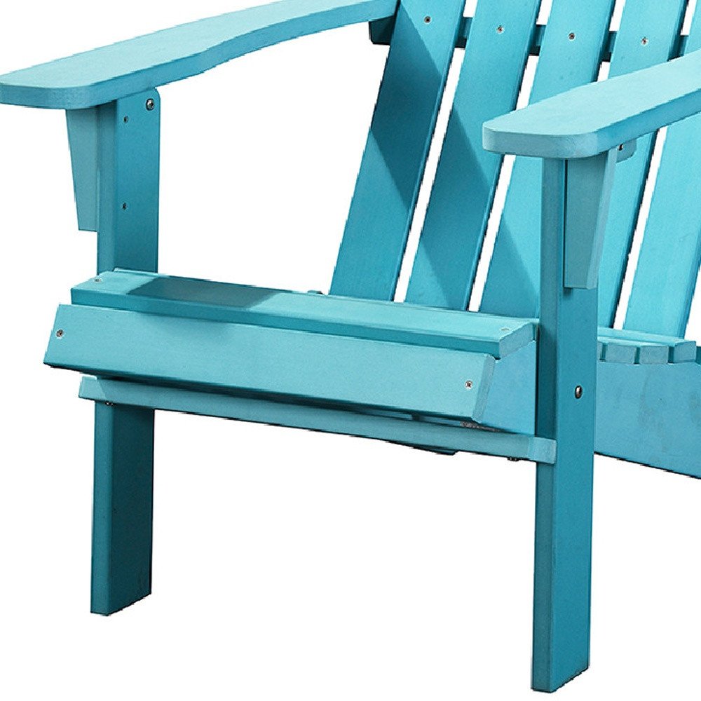 29" Blue Heavy Duty Plastic Indoor Outdoor Adirondack Chair