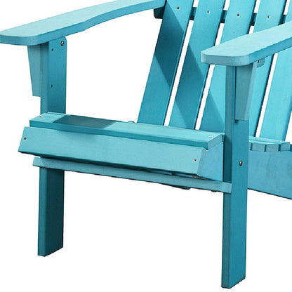 29" Blue Heavy Duty Plastic Indoor Outdoor Adirondack Chair