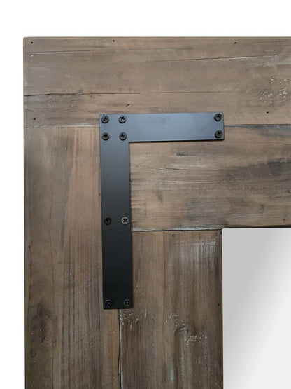 75" Brown Wood Framed Leaning Accent Mirror