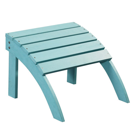 19" Plastic Light Blue Specialty Outdoor Footstool Ottoman