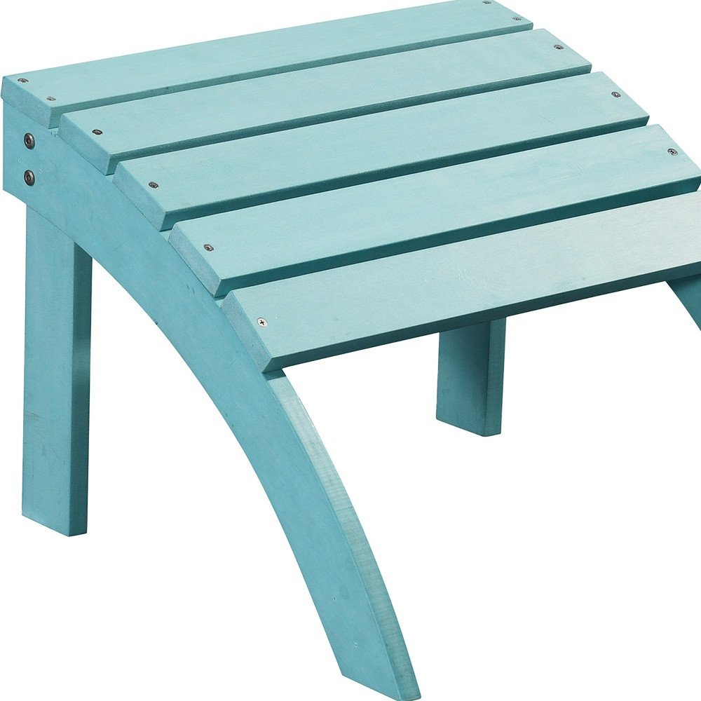 19" Plastic Light Blue Specialty Outdoor Footstool Ottoman