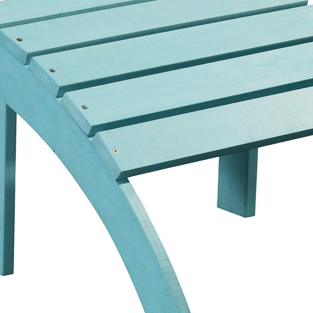 19" Plastic Light Blue Specialty Outdoor Footstool Ottoman