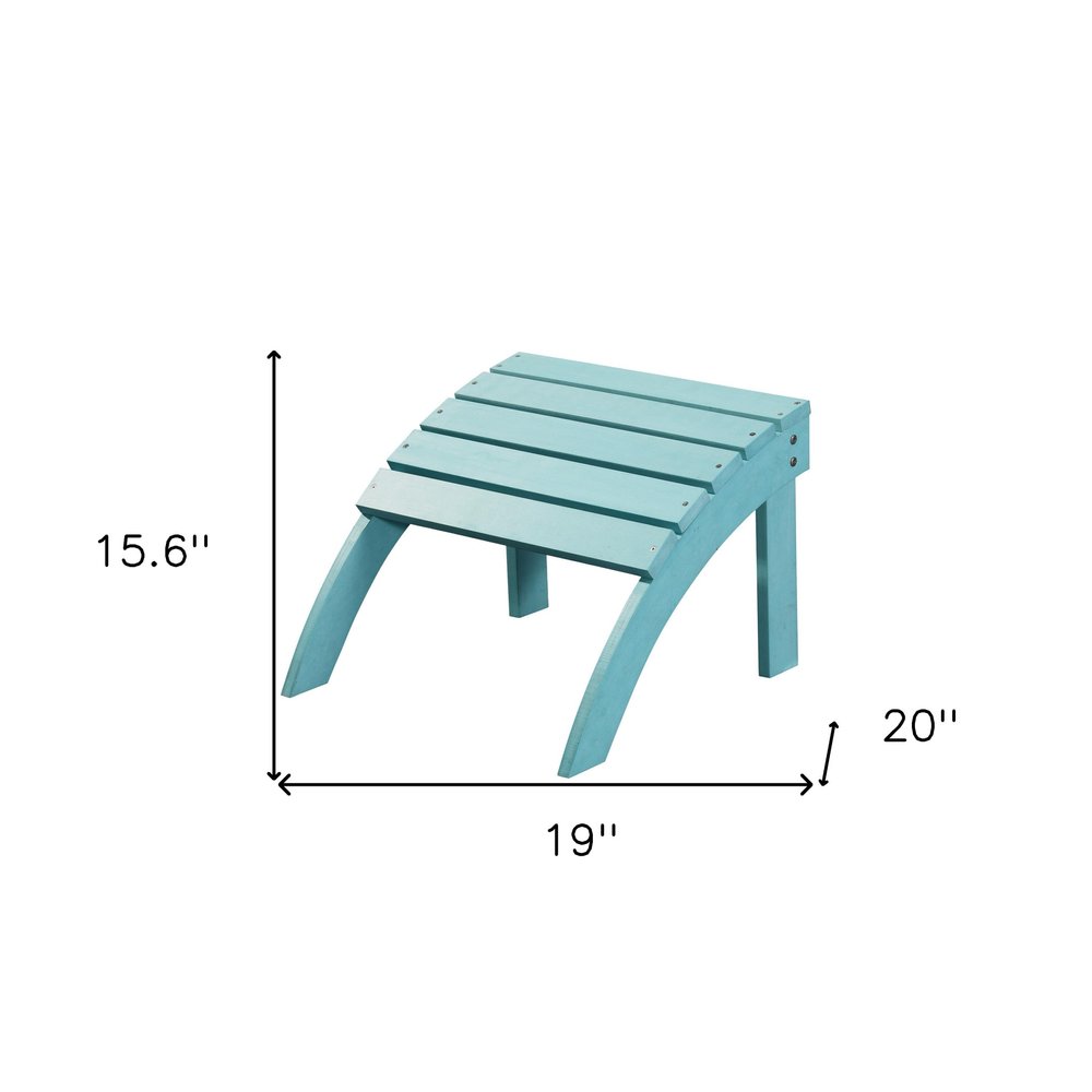 19" Plastic Light Blue Specialty Outdoor Footstool Ottoman