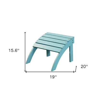19" Plastic Light Blue Specialty Outdoor Footstool Ottoman