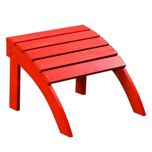 19" Plastic Red Specialty Outdoor Footstool Ottoman