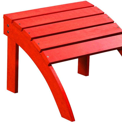 19" Plastic Red Specialty Outdoor Footstool Ottoman