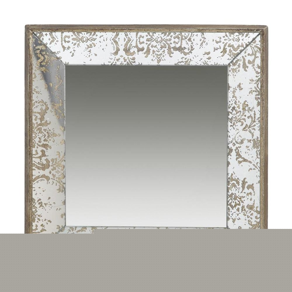 15" Square Vintage Style Wall Mounted Accent Mirror