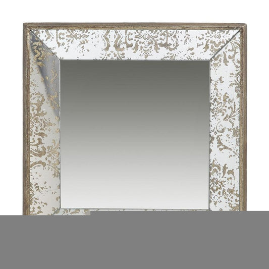 15" Square Vintage Style Wall Mounted Accent Mirror