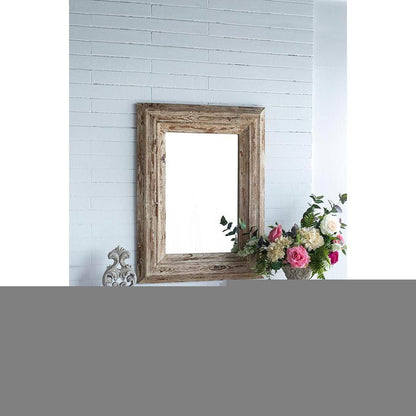39" Natural Distressed Wood Framed Accent Mirror