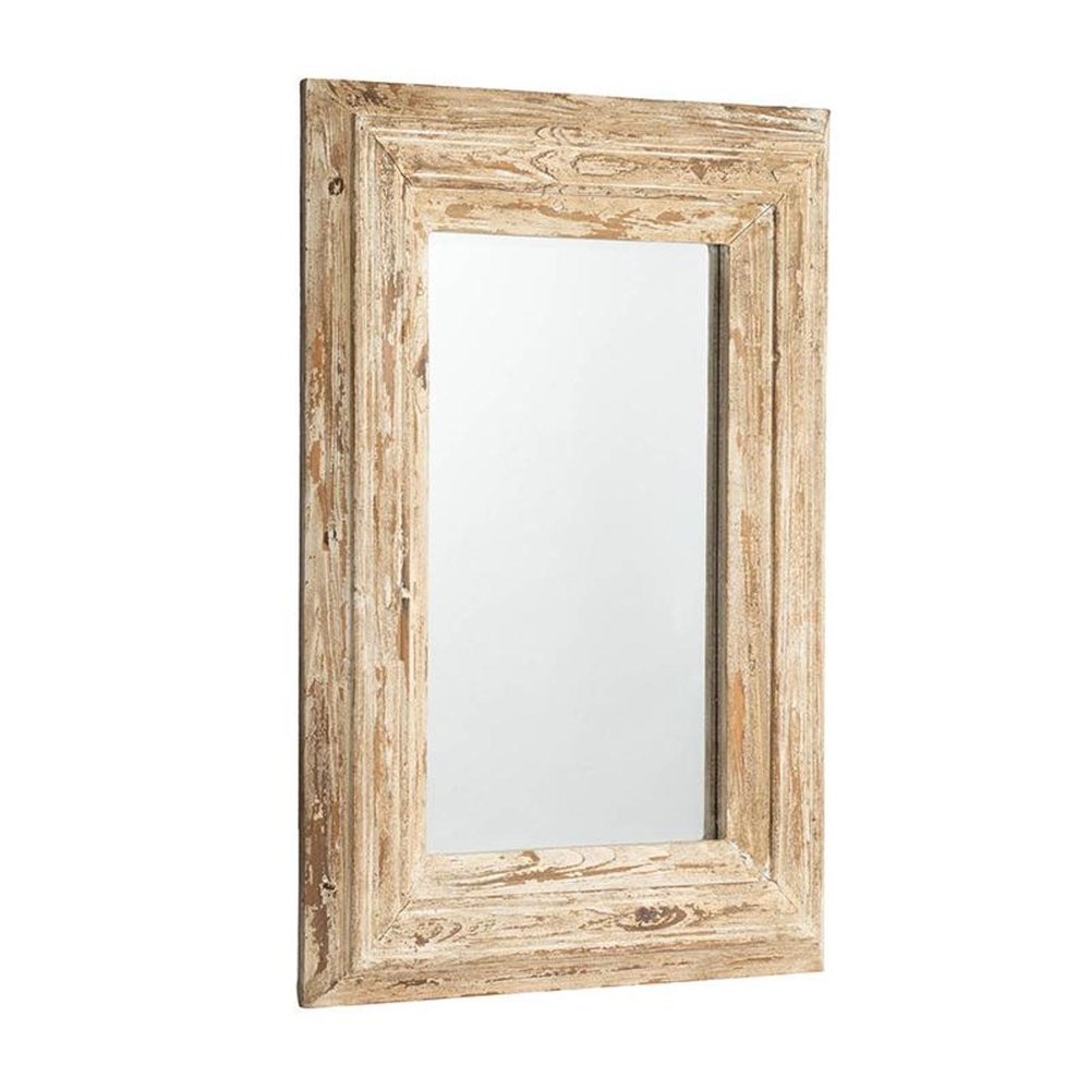 39" Natural Distressed Wood Framed Accent Mirror