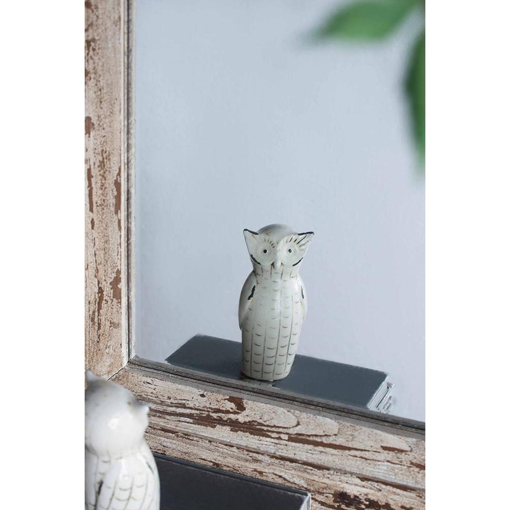 39" Natural Distressed Wood Framed Accent Mirror