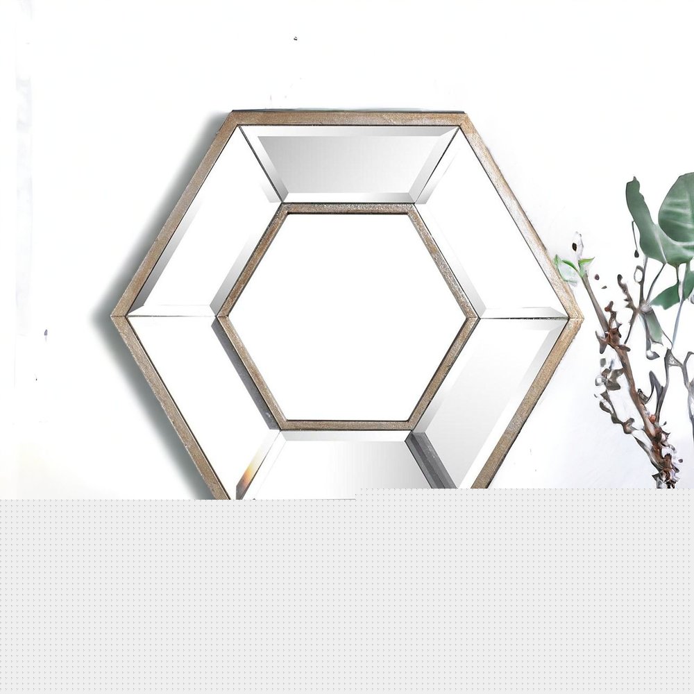 12" Silver Hexagon Wall Mounted Accent Mirror