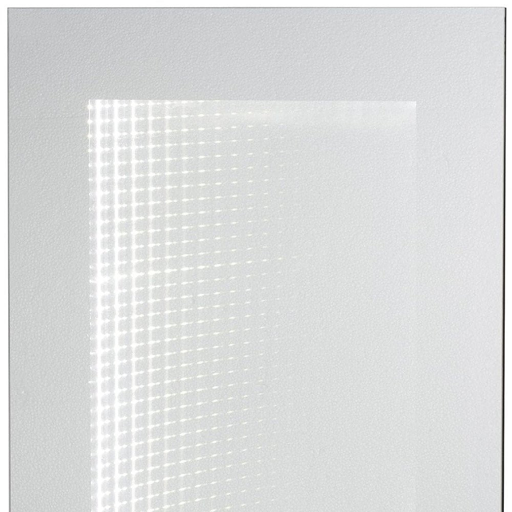 32" Silver Lighted Frame Accent Mirror