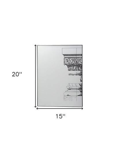 Set of Six Decorative Antiqued Glass Black Metal Framed Mirror Set