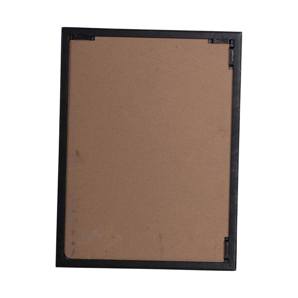 Set of Six Decorative Antiqued Glass Black Metal Framed Mirror Set