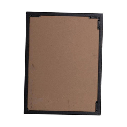 Set of Six Decorative Antiqued Glass Black Metal Framed Mirror Set