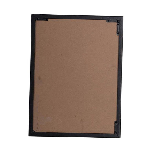 Set of Six Decorative Antiqued Glass Black Metal Framed Mirror Set