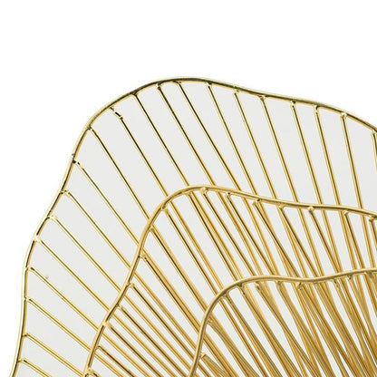 27" Gold Floral Sunburst Iron Framed Accent Mirror