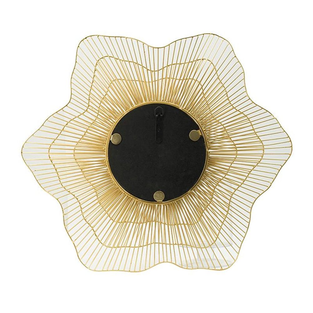 27" Gold Floral Sunburst Iron Framed Accent Mirror