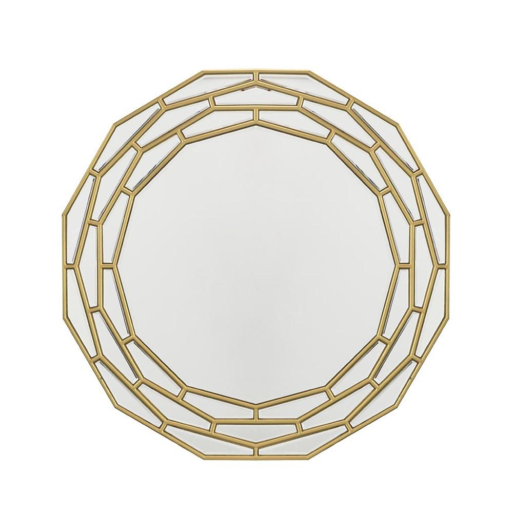 35" Gold Round Framed Accent Mirror