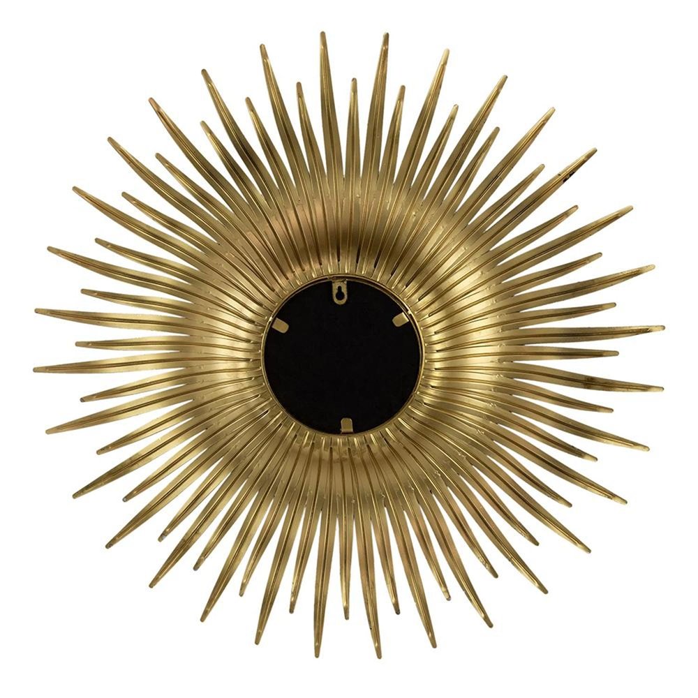 28" Gold Sunburst Iron Framed Accent Mirror