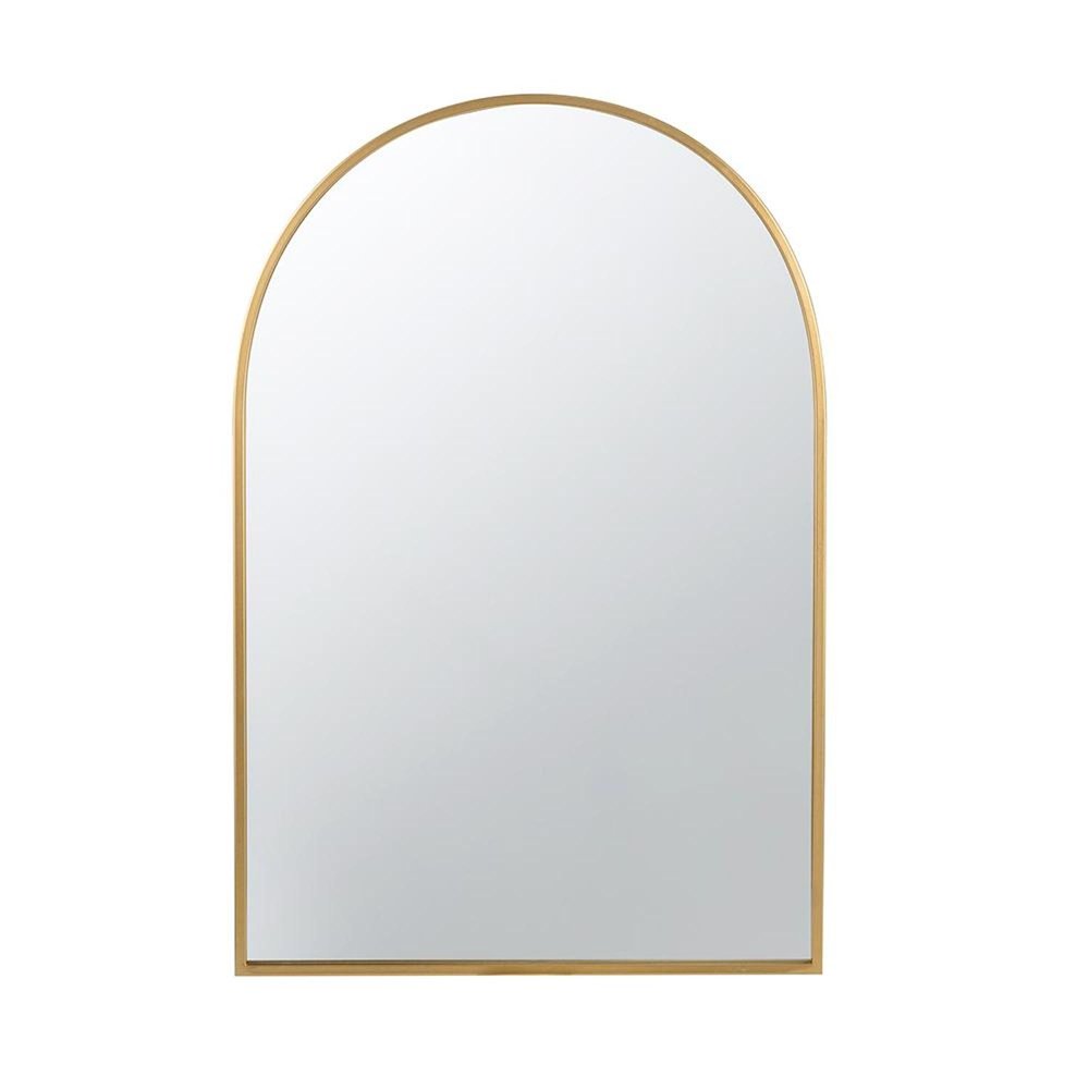 36" Gold Arch Iron Framed Accent Mirror