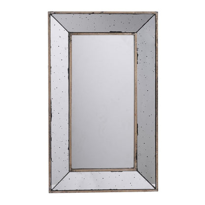 24" Silver Framed Antiqued Accent Mirror