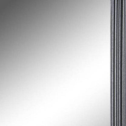 26" Black Beveled Lines Framed Accent Mirror