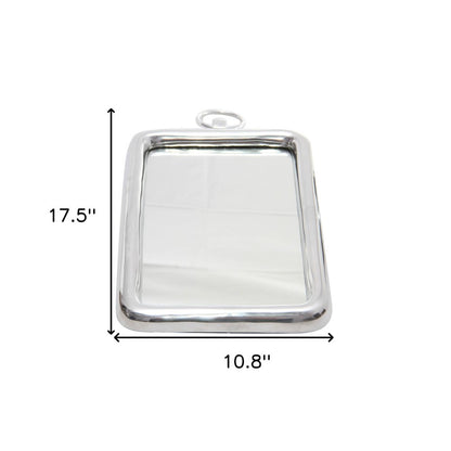 18" Silver Aluminum Framed Accent Mirror