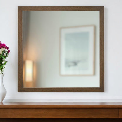 40" Square Wood Framed Accent Mirror