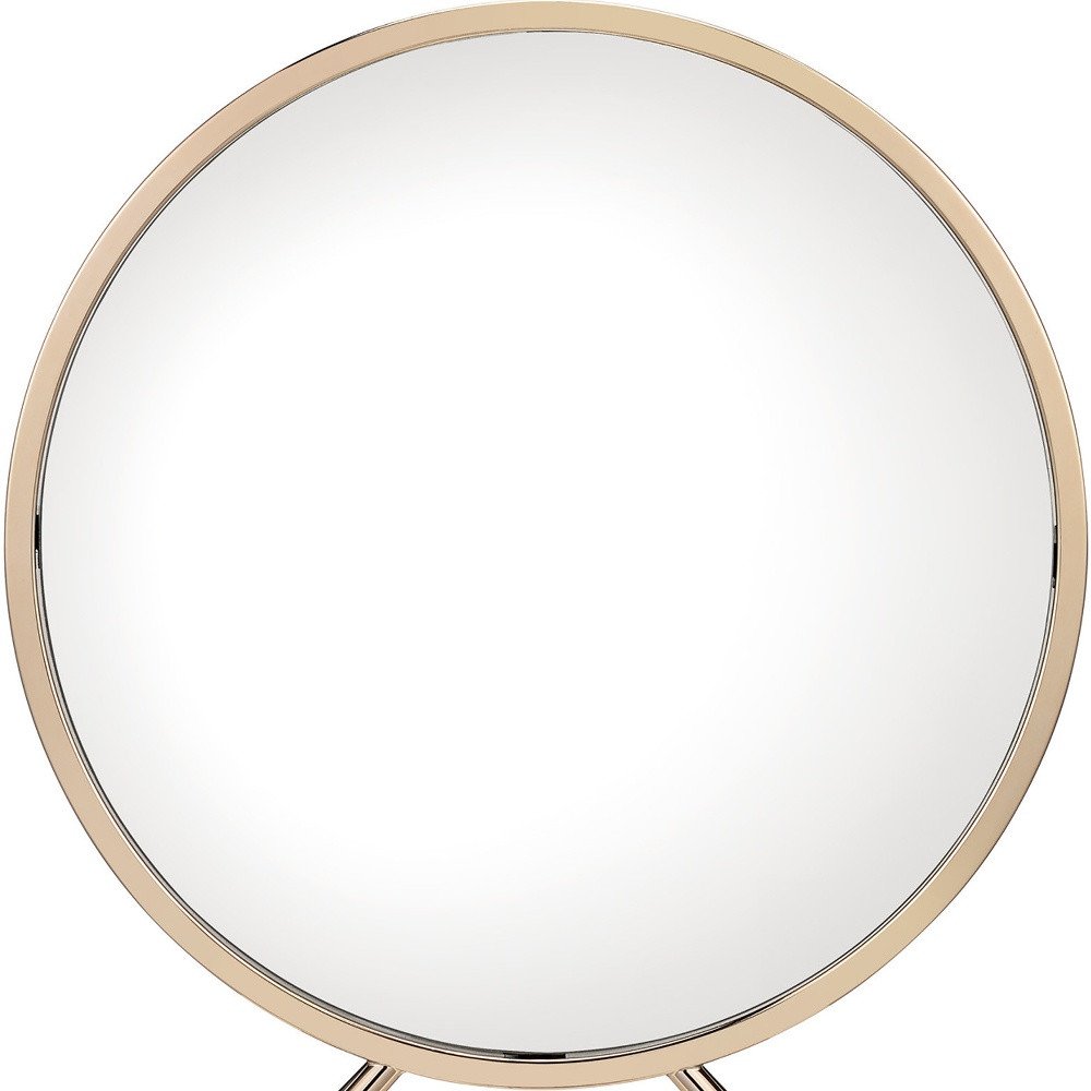 16" Round Metal Framed Freestanding Mirror