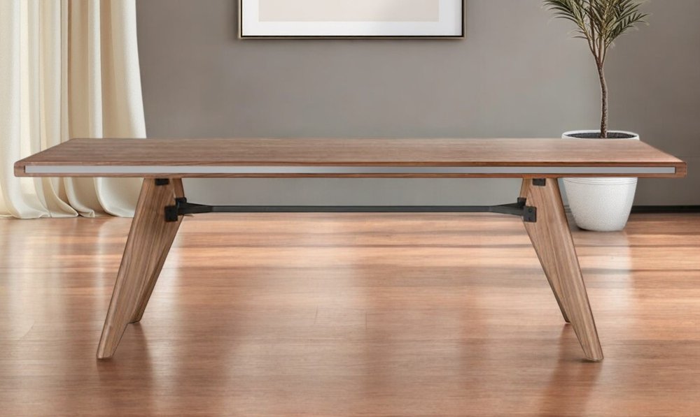 87" Brown Dining Table