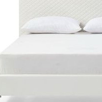 White Faux Leather Full Bed Frame