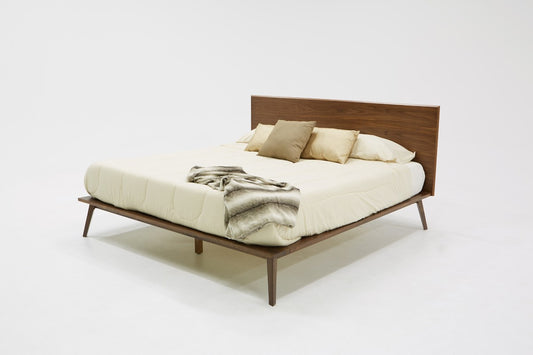 Brown Wood And King Bed Frame