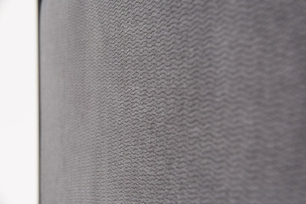 Gray Wood And Linen King Bed Frame