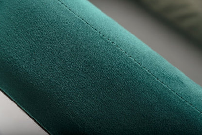 Green Wood And Tufted Velvet Queen Bed Frame