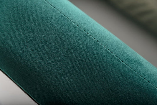Green Wood And Tufted Velvet King Bed Frame