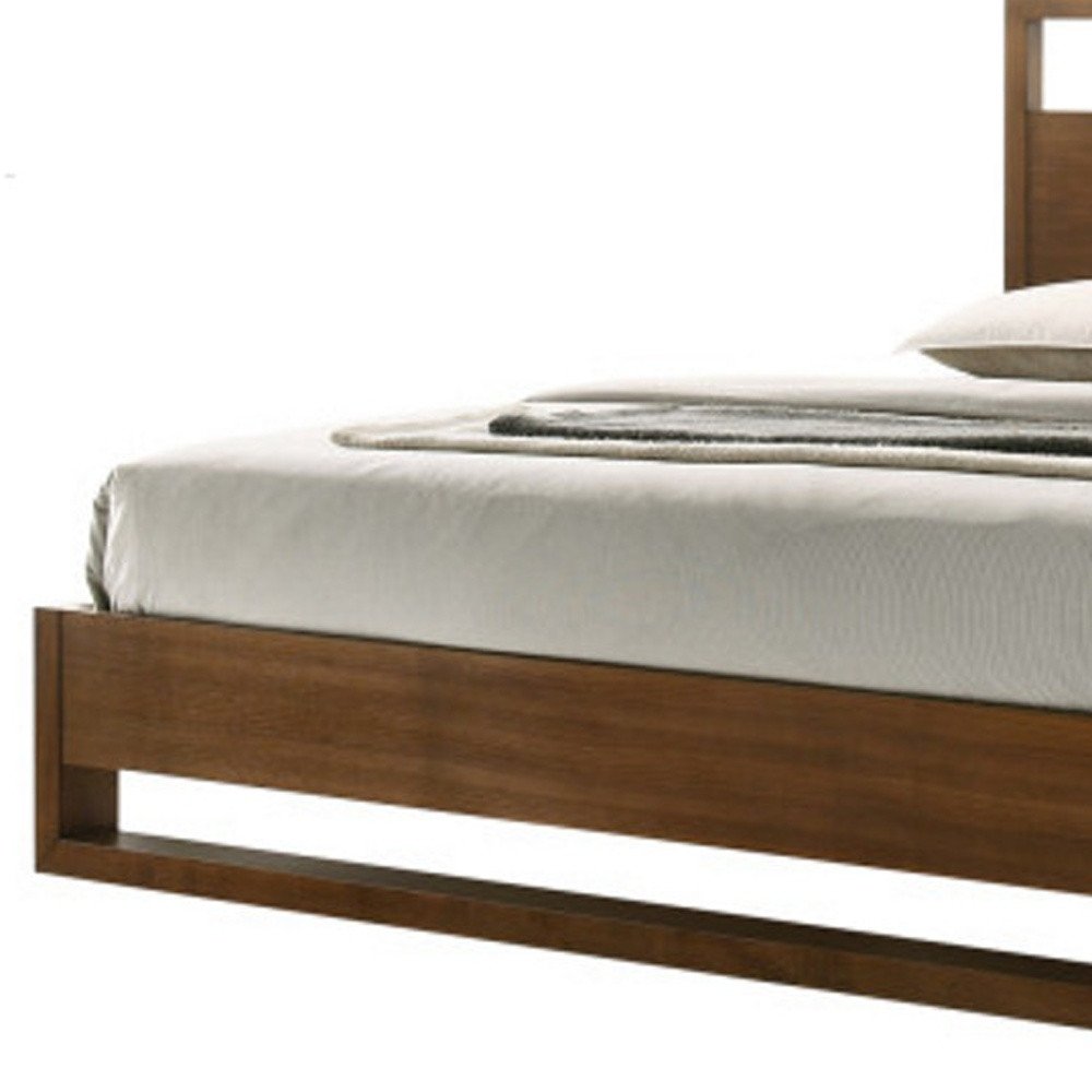 Brown Wood Queen Bed Frame