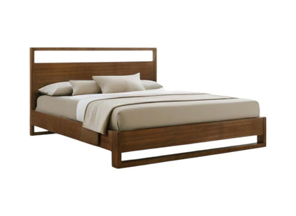 Brown Wood Queen Bed Frame