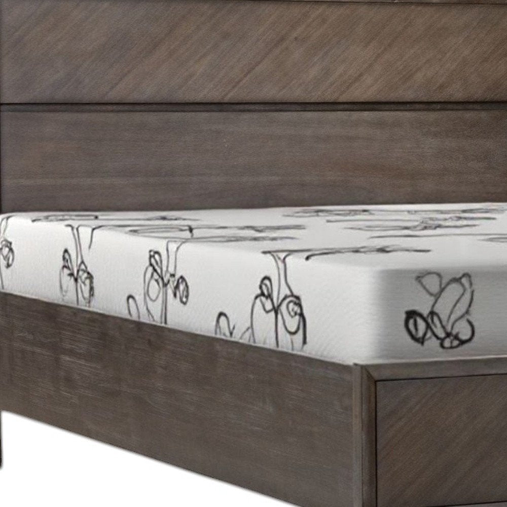 Dark Brown Solid Wood Queen With Two Drawers Bed Frame