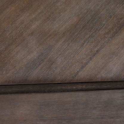 Dark Brown Solid Wood King With Two Drawers Bed Frame