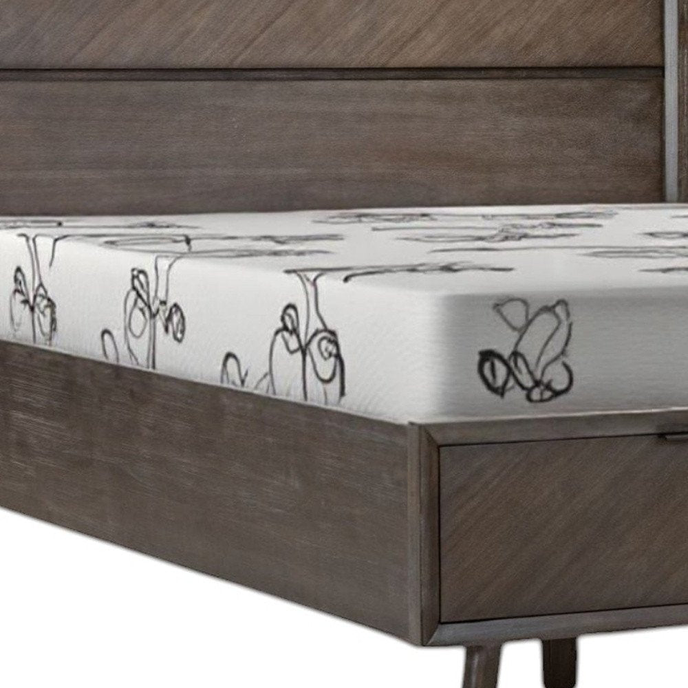 Dark Brown Solid Wood King With Two Drawers Bed Frame